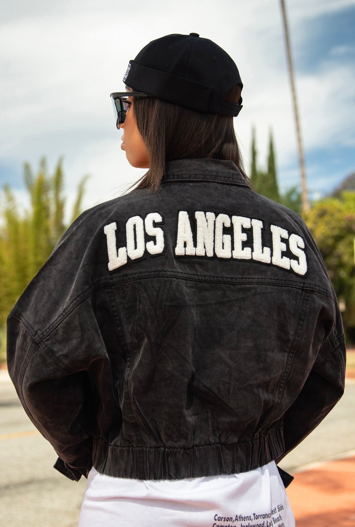 Los Angeles Denim Jacket – BurgundyBay